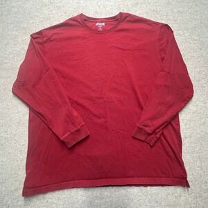 Duluth Trading Co Longtail T Mens XL Red Relaxed Fit Long Sleeve Tee Shirt